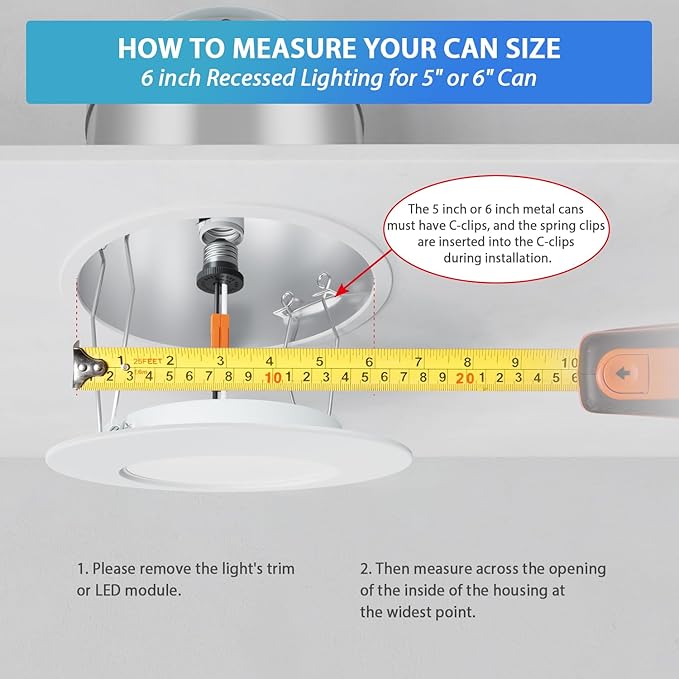 LVWIT LED Recessed Light 6Inch, Can Lighting Color Selectable 2700/3000/4000/5000/6000K 5CCT, 10W(120W Equivalent) Dimmable Downlight with E26 Conversion Kit, Retro Fit Ceiling Light Fixtures, 12 Pack