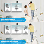 Digital Angle Finder with Electronic Laser - 4-side Strong Magnetic Angle Gauge, Cube Inclinometer with Backlight, Table Saw Miter Protractor, Woodworking Measuring Tool, Level Box for Hanging