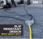 Iron Forge Cable 10 Gauge 25ft Lighted Outdoor Heavy Duty Extension Cord with 3 Outlets - 15 Amp 10/3 SJTW Yellow Extension Cord with Multiple Outlets - 2 Pack