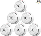 AEGISLINK Interlinked Smoke Detector, Smoke Alarm with Replaceable Battery, Wireless Interconnected Smoke Alarm, S-RF500 (RF Interlinked, 6-Pack)