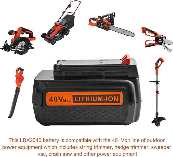 ARyee 3.0Ah 40V MAX LBX2040 Replacement for Black and Decker 40V Battery LBXR36 LBXR2036 LST540 LCS1240 LBX1540 LST136W 36V/ Cordless Power Tool Lithium Battery