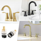 2 Pack RP25513 Faucet Stem Replacement for Delta Two Handle Faucet Repair Kit, Premium Faucet Cartridge Parts with RP4993 Rubber Seat and Spring