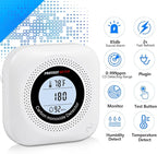 Carbon Monoxide Detectors, 3Pack 4-in-1 Natural Gas Leak Detector & Temperature/Humidity Monitor