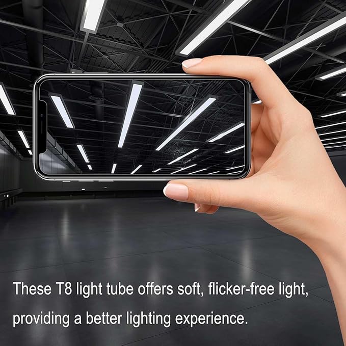 Aolyty T8 LED Tube Light, 9W Shop Light 6500K Super Bright Dual End Powered No Ballast Bypass Light fixtures 2ft 24" for Warehouse, Garage, Office, Home - 10 Pack