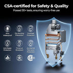 FOGATTI Natural Gas Tankless Water Heater Indoor - Max 5.1 GPM 120,000 BTU, CSA Certified Compact Design On Demand Instant Hot Water Heater - Instagas Comfort 120S Series