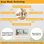 20" Gold Motion Sensor Outdoor Light, Large Dusk to Dawn Outdoor Lighting Fixture, Farmhouse Wall Mounted Porch Lamp, Waterproof Sconce Light for Outside Patio, 3 Modes/2-Light/1-Pack