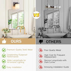 1 Light Modern Bathroom Light Fixtures Over Mirror, Bronze Finish Vanity Lights for Bathroom Wall Sconces with Milky White Glass Shades, E26 Socket (Bulbs Not Included)