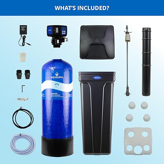 Aquasana SimplySoft® 60,000 Grain Water Softener - Whole House Hard Water Reduction - Base Tank & Cabinet System WH-SF60-BASE
