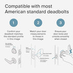 Level Lock+ Deadbolt Smart Lock - World's Smallest Smart Lock plus Apple Home Key - Level App for iOS & Android - Works with Apple Home (Satin Chrome)