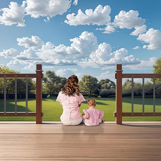 25 Pack Deck Balusters 38 Inch Deck Railing Balusters (Rectangle) with End Caps & Screws, Hollow Rectangle Deck Balusters for Deck Railing Porch