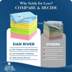 DAN RIVER 12-Pack Microfiber Towels – Ultra Absorbent, Lint-Free & Streak-Free dishwashing Rags for Home, Car & Kitchen - Must-Have Cleaning Essentials - 12" x 12" - Assorted