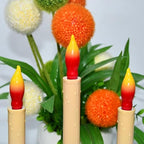 12 Pack C7 Replacement Bulbs E12 Candelabra Bulb - Red Yellow Incandescent Light Bulbs, Perfect as Halloween Christmas Light Bulbs, Candle Light Bulbs, 7 Watt, E12 Base