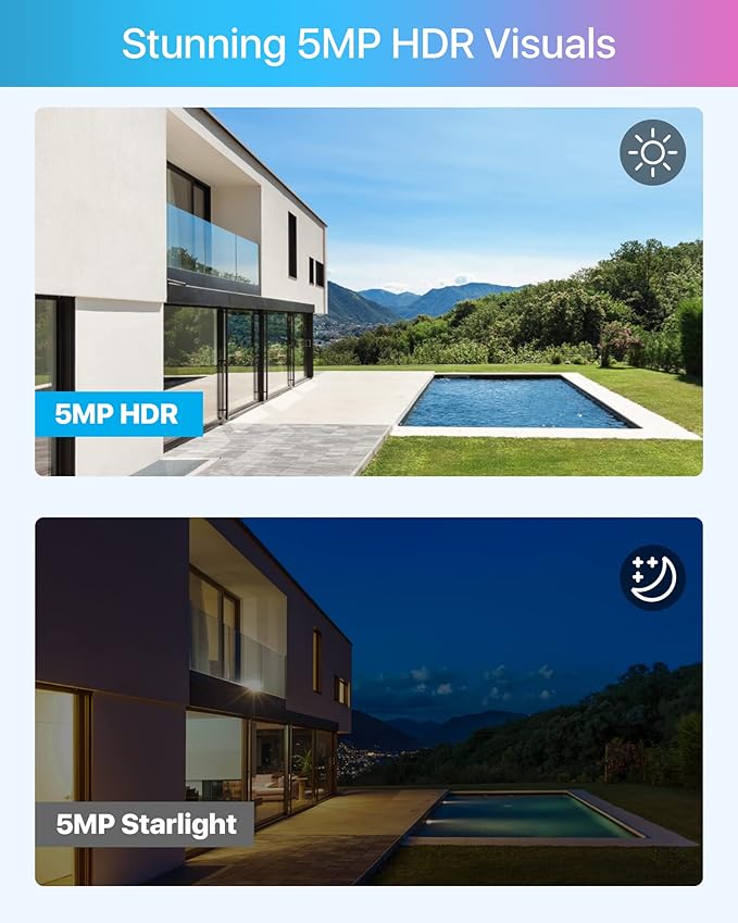 ZOSI 4K 8CH Spotlight PoE Security Camera System,4pcs 5MP Indoor Outdoor PoE IP Cameras with Person Vehicle Detection,Color Night Vision,8CH 8MP 4K NVR with 2TB HDD for 24/7 Recording,No Monthly Fee