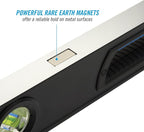 CHANNELLOCK 48-Inch, Professional-Grade Magnetic Aluminum Box Level with Solid Block Acrylic Vials, 5200-0048M