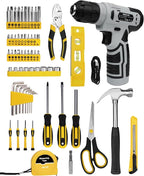 139-Piece Tool Set - Tool Kit with 8V Cordless Drill Driver in ToolBox Storage Case, General Household Drill Set for Home Repairs, Handyman, DIY Projects