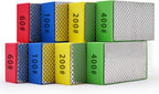 8pcs Diamond Hand Polishing Pads for Ceramic Tile Glass Grinding,Sanding Blocks Polishing 60#,100#,200#,400#