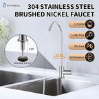 WINGSOL Under Sink Water Filter System with Faucet, Anti-Clogged Design, Reduces PFAS, Lead, Chlorine, Bad Taste, Sediment, NSF/ANSI 42&53, 8K Gallons, Easy Installation, Brushed Nickel Faucet