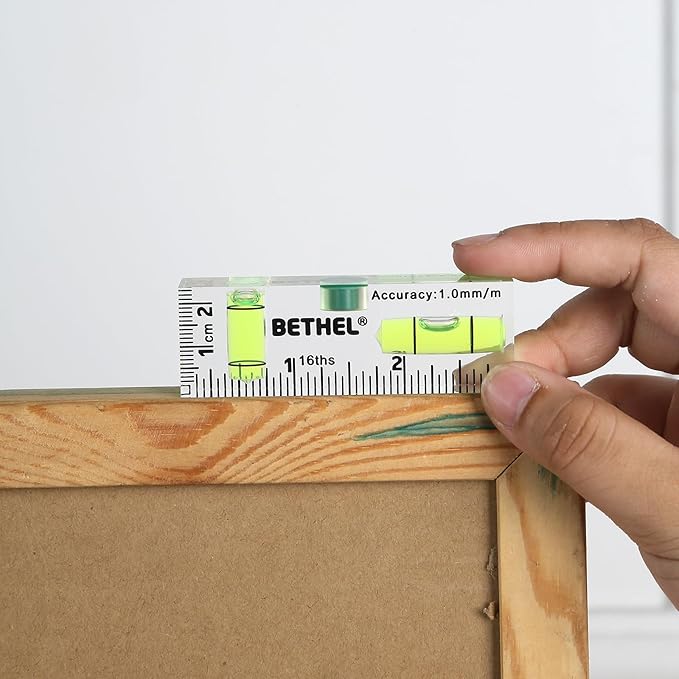 BETHEL Small Level Mini Bubble 90°/180°SpiritLevel,Magnetic 2.95 Inch Shatterproof Cross Check Pocket Level Picture HangingLevels Tools for Machinist,Construction & Household