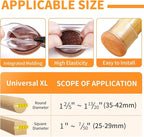 Ezprotekt 8 Pcs Extra Large Chair Leg Protectors with Felt, Silicone Felt Furniture Pads, Floor Protectors for Chair, Bar Stools Leg Protectors Caps, Table Leg Cups Covers (XL Fit: 1.4"-1.65", Clear)