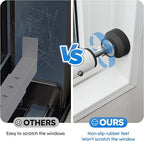 WooFog（Short）Security Bars for Sliding/Vertical Window, Adjustable Window Jammer Bars Security Inside,（Small）Window Guards for Home Security, 11" to 18" Anti Theft Window Safety Lock Bar -White 4 Pcs