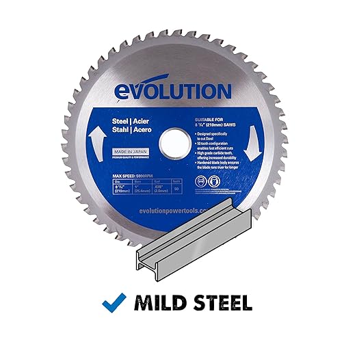 Evolution Power Tools 8-1/4BLADEST 8-1/4-Inch Steel Cutting Blade with 1-Inch Arbor