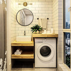 Brushed Brass Wall Sconce 2 Lights Bathroom Vanity Modern Industrial Wall Lamp Wall Mount Lighting Fixture（Gold Color）