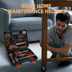 Home Repair Tool Set Hand Tool Kit,Professional Outdoor Tool Accessories Set,Small Household Repairs Tool Set With Plier,Screwdriver Set,Hammers,Spanners,Precision Knife, With Portable Storage Case