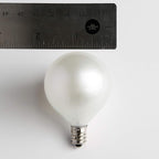 Hometown Evolution, Inc. 25 Foot C9 Commercial Exterior Globe String Lights with 20 G50 2 Inch White Satin Bulbs (White Wire) for Weatherproof Heavy Duty Vintage Outside Lighting