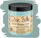Dixie Belle Paint Company Chalk Finish Furniture Paint - Vintage Duck Egg (8oz) - Matte Light Blue Chic Chalk Mineral DIY Furniture Paint