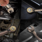 DISEN 12-Piece Reversible Ratcheting Wrench Set, Combination Wrench Set Metric 8-19MM, 72-Tooth, CR-V Steel, Nickel Plating, Crank Design with Organizer Rack