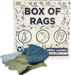Recycled Color Terry Cloth Rags (10 lbs. Box) - Super Absorbent Cotton Towel Cleaning Rags for Garage, Shop Rags, Industrial Use & Housekeeping - Shop Rags Bulk