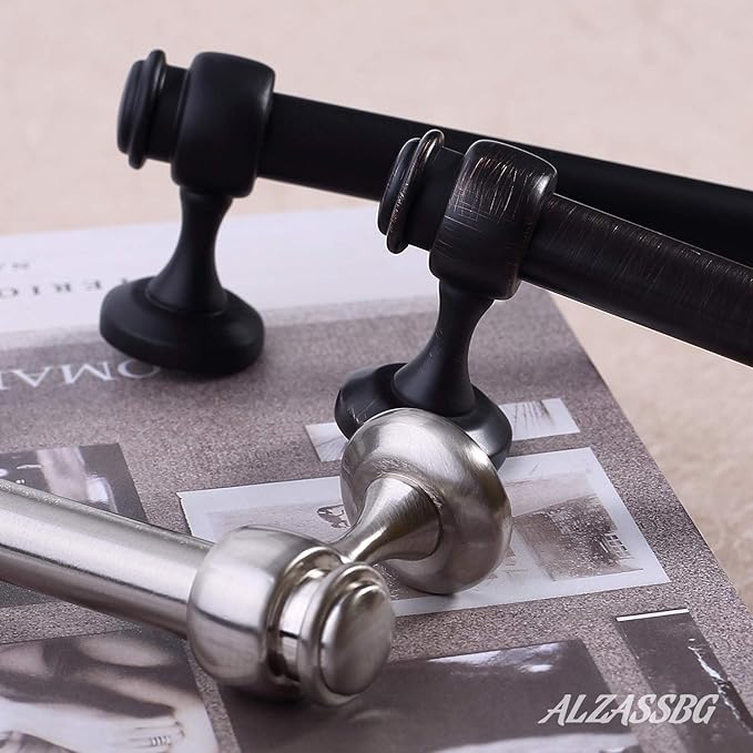 Alzassbg 10 Pack Matt Black Cabinet Pulls, 5 Inch(128mm) Hole Centers Cabinet Handles Kitchen Hardware Straight Bar for Cabinets and Drawer AL3082MB