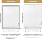 ALLBRIGHT 100% Blackout Roller Blinds Woven Shades with Striped Jacquard, Cordless Window Shades, UV Protection Fabric, Easy-Install for Indoor Home & Office, White Old, 48" W x 72" H