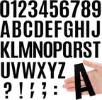 441 PCS 42 Sheets Letter Stickers Large Mailbox Numbers and Letters Self Adhesive Vinyl Waterproof Alphabet Number Stickers for Mailbox House Address,Crafts,Car, Poster,Classroom Decor(4 Inch,Black)