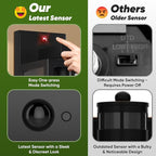 BesLowe Upgraded Motion Sensor Outdoor Wall Light, 18" Large Dusk to Dawn Porch Sconce Lantern, 3 Lighting Modes Exterior Fixture Wall Mount, Black Outside Light for House Garage