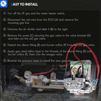 93844 RV Water Heater Gas Control Valve Compatible with Dometic Atwood 6 and 10 Gallon Water Heater GC10A-4E G6A-8E G6A-6E G6A-4E G10-3E GC6AA-10E | Solenoid Gas Valve Replaces# 93870, 93321, 92078