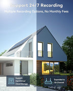 [Dual Lens WiFi6 & 10X Hybrid Zoom] Wireless Security Camera System Outdoor, Auto Tracking 2K+2K 4PCS PTZ Camera for Home Security 10CH Expandable 4K DVR CCTV Security Camera System