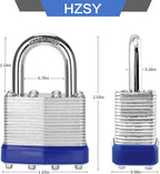 Padlocks Keyed Alike, Pack of 60, Laminated Steel Keyed Lock (1-9/16", 40mm), Padlocks with Same Key, Normal Shackle, for Toolbox, Locker & StorageUnit or More