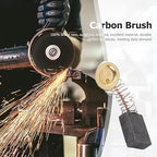 40Pcs Electric Motor Carbon Brushes 10 Different Sizes for Replacement Repair Power Tool Part