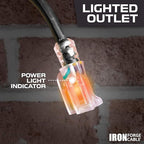 Iron Forge Cable 2 Pack 12 Gauge Outdoor Extension Cord 10 Ft, SJTOW 12/3 Heavy Duty Extension Cord 3 Prong - Oil Resistant & Flame Retardant