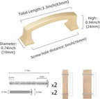 COTYKILEY 10 Pack 3 Inch(76mm) Brushed Brass Cabinet Handles Gold Kitchen Cabinet Pulls Cabinet Door Handles Kitchen Cabinet Hardware Cupboard Drawer Pulls Dresser Handles