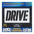 Retail Stencils - McDonalds - 34 in Drive Stencil - 76'' x 34'' x 1/8" (128 mil) - Pro-Grade
