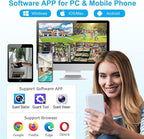 Anpviz 4K 16CH PoE Security Camera System, 8pcs Wired 8MP PoE IP Cameras Outdoor with Human Vehicle Detection, 100ft Smart Color Night Vision, 4K 16 Channel NVR with 4TB HDD for Business (U Series)