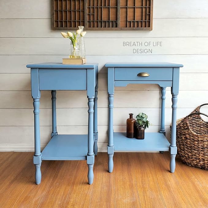 Dixie Belle Paint Company Chalk Finish Furniture Paint - Dusty Blue (32oz) - Matte Faded Denim Chic Chalk Mineral DIY Furniture Paint