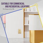 ENERLITES, Gold Elite Series Decorator Receptacle Outlet Child Safe Tamper-Resistant, Self-Grounding, 2-Pole, Residential Grade, 15A 125V, UL Listed, 61501-TR-GD