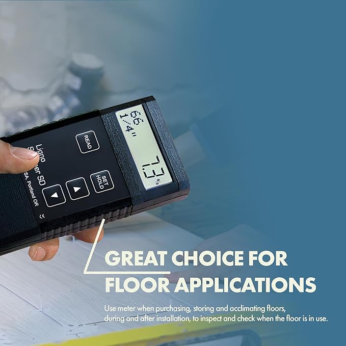 Ligno Scanner SD Pinless Moisture Meter - Wood Moisture Meter for Different Wood Species, Panels and Floor Planks - Dual-Depth Humidity Tester for Woodworking & Flooring