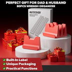 80PCS Modular Wrench Organizer Wrench Holder - Wrench Tool Organizers for Tool Drawer Storage, Wrench Storage Set with Metric & SAE Label, Wrench Rack Tool Gift for Professional Mechanics Men, Red