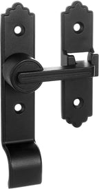180 Degree Black Barn Door Lock, Flip Gate Latch with Handle, Heavy Sliding Door Latches, Door Security Sliding Latch Lock for Cabinets, Bathroom, Garden, Window, Garage