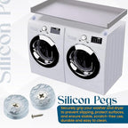 B&B HARDWARE Over Washer and Dryer Countertop - Heavy-Duty Laundry Countertop - Washer Dryer Shelf - Laundry Room Topper - Washing Machine Shelf with Silicone Pegs - Light Gray, 26 x 54