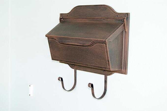 Special Lite Contemporary Horizontal Wall Mount Mailbox - Copper Aluminum Mailbox for Wall Mount - SHC-1002-CP